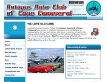 Tablet Screenshot of antiqueautoclubcc.com